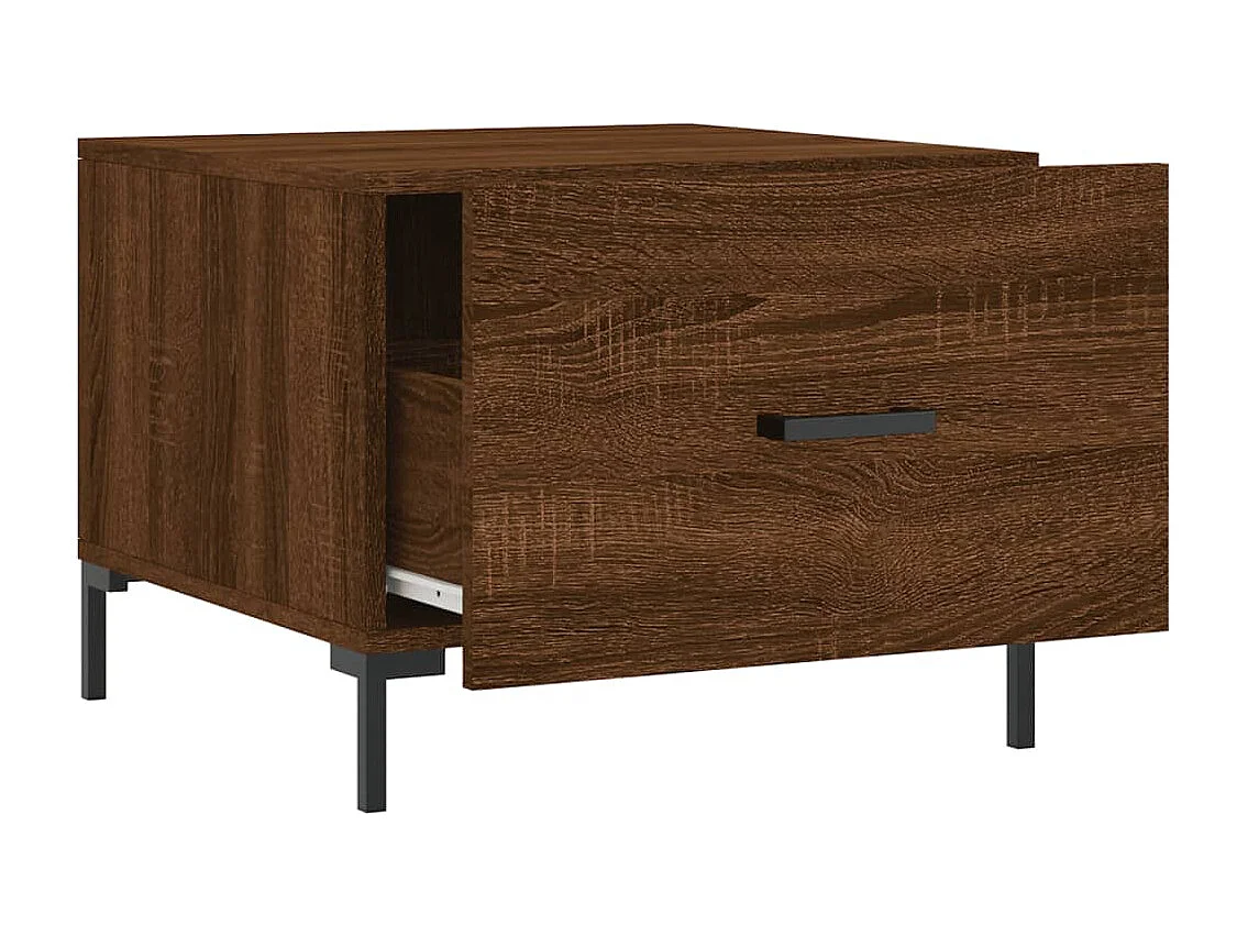 Mesa de centro | Mesa auxiliar madera de ingeniería roble marrón 60x60x30 cm SHL301151