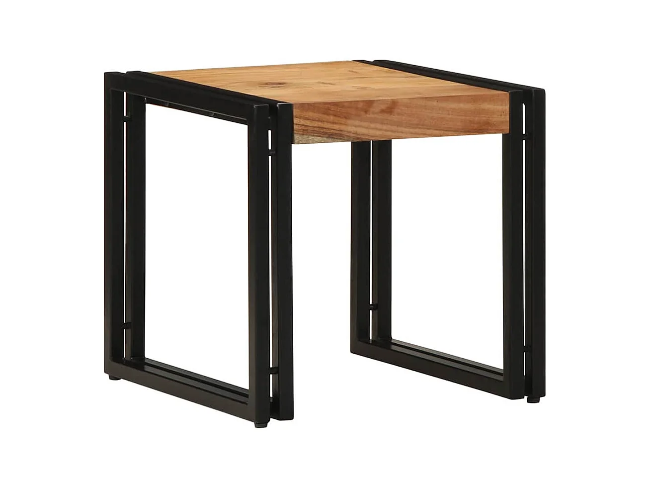 Mesita de noche | Mesa auxiliar con Infinity LED negra 40x40x51 cm SHL384260