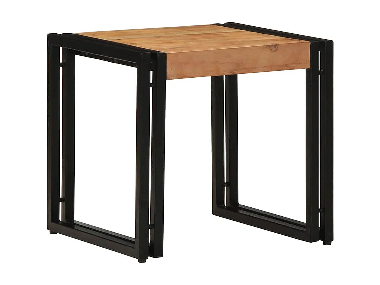 Mesita de noche | Mesa auxiliar con Infinity LED negra 40x40x51 cm SHL384260