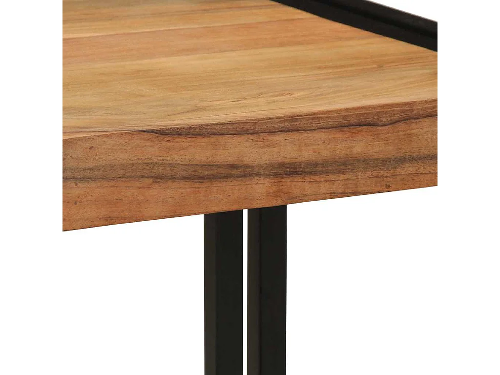 Mesita de noche | Mesa auxiliar con Infinity LED negra 40x40x51 cm SHL384260