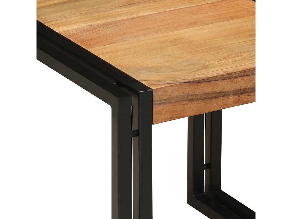 Couchtisch-Wohnzimmertisch-Beistelltische Braun 40x40x38 cm Massivholz Akazie SHL35421