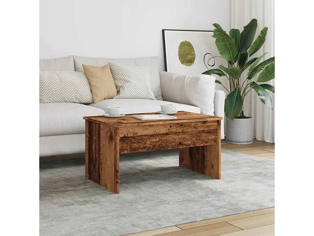 Couchtisch-Wohnzimmertisch-Beistelltische Altholz-Optik 80x50,5x41,5 cm Holzwerkstoff SHL7909