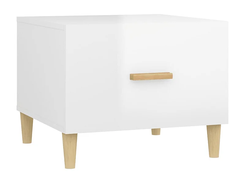 Mesa de centro | Mesa auxiliar madera contrachapada blanco 51x50x44 cm SHL814993