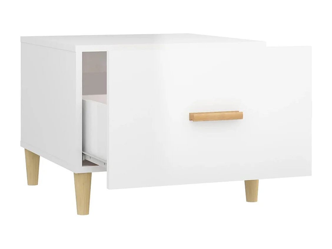 Mesa de centro | Mesa auxiliar madera contrachapada blanco 51x50x44 cm SHL814993