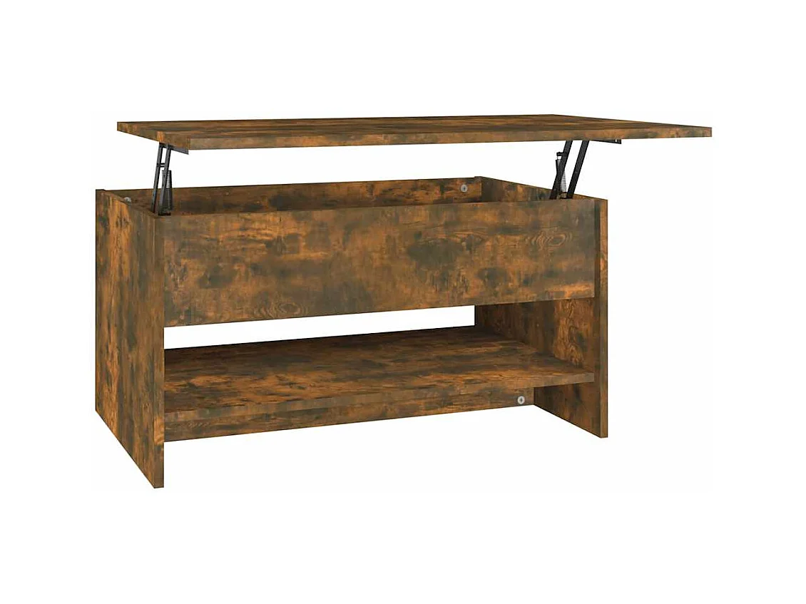 Table basse salon-Table d'appoint Chêne fumé 80x50x40 cm Bois d'ingénierie SHL96255