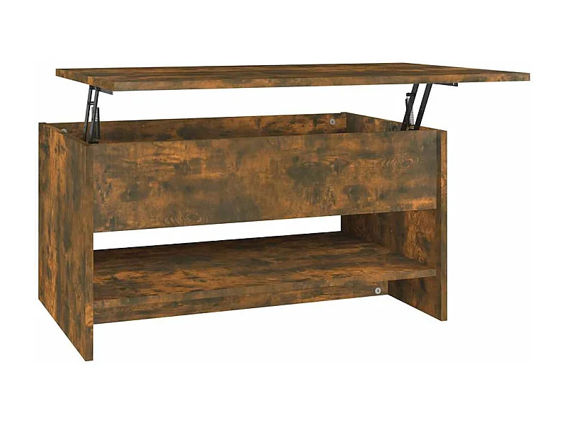Table basse salon-Table d'appoint Chêne fumé 80x50x40 cm Bois d'ingénierie SHL96255