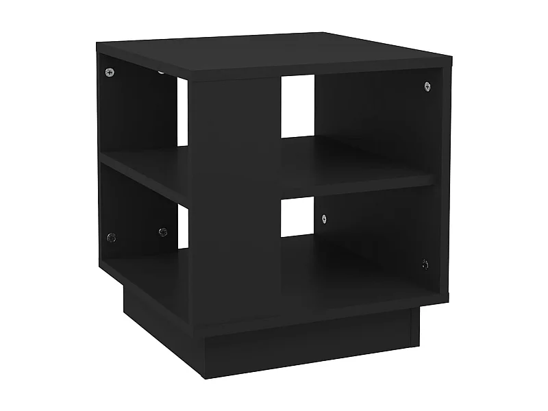 Mesa de centro | Mesa de apoio 40x40x43 cm derivados de madeira preto