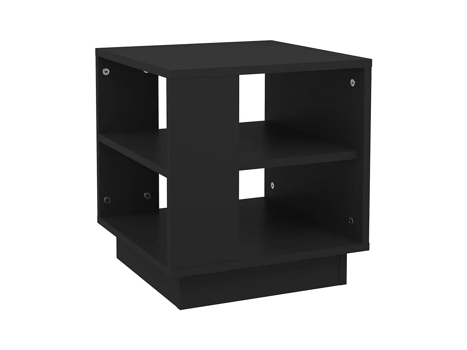 Mesa de centro | Mesa de apoio 40x40x43 cm derivados de madeira preto