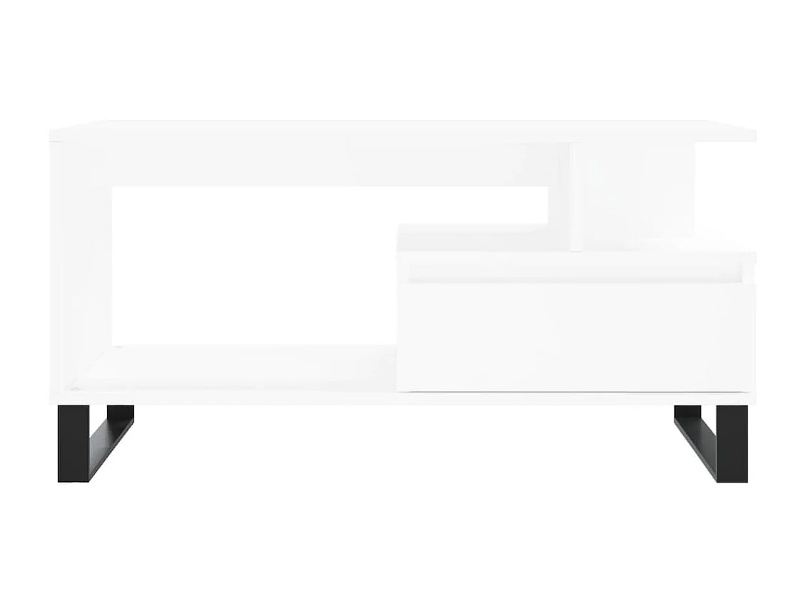 Mesa de centro | Mesa auxiliar y LED madera ingeniería gris hormigón 70x50x45cm SHL4421