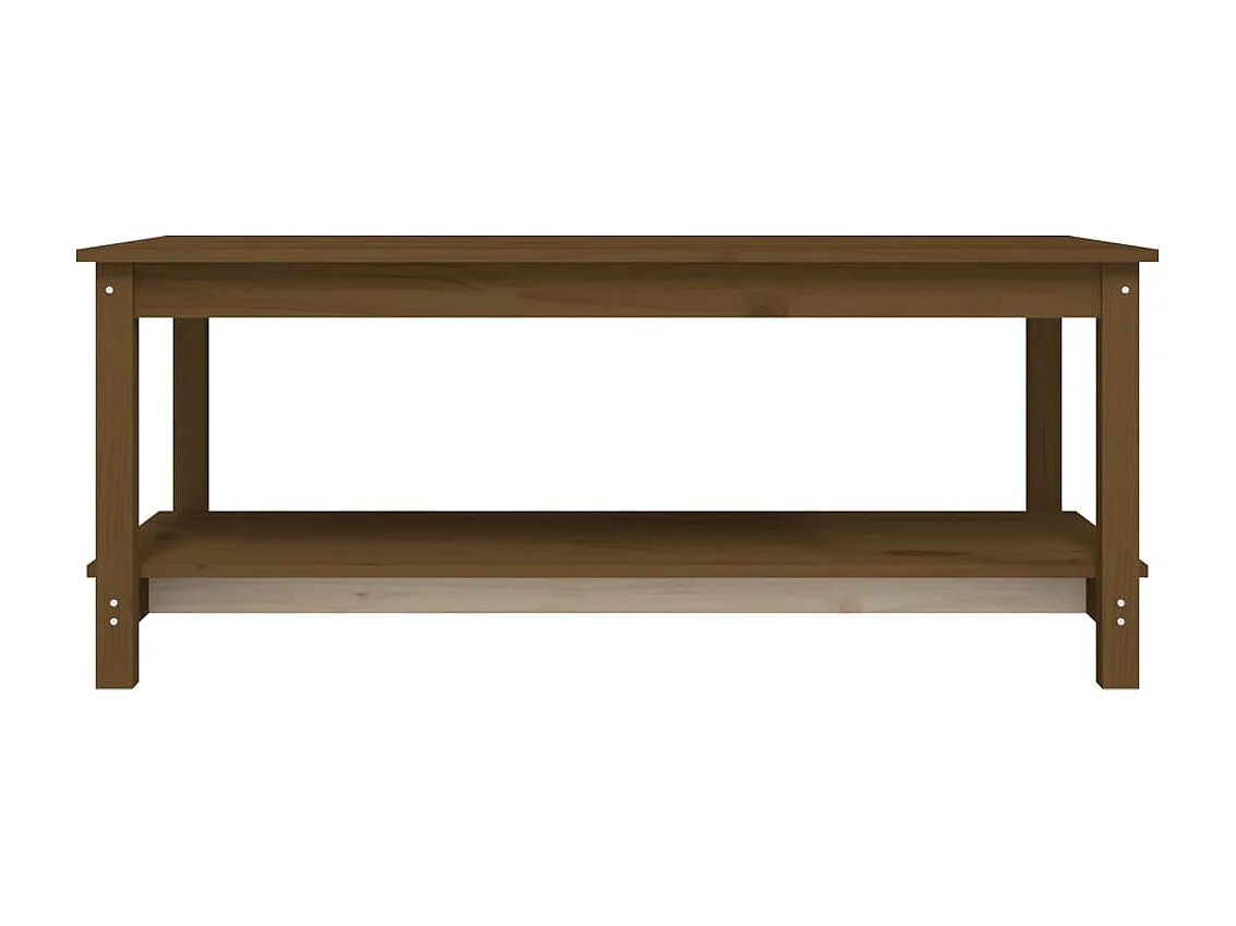 Couchtisch-Wohnzimmertisch-Beistelltische Honigbraun 110x55x45 cm Massivholz Kiefer SHL68159