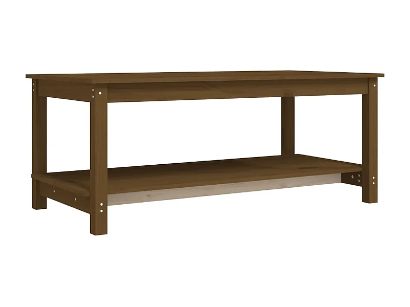 Couchtisch-Wohnzimmertisch-Beistelltische Honigbraun 110x55x45 cm Massivholz Kiefer SHL68159