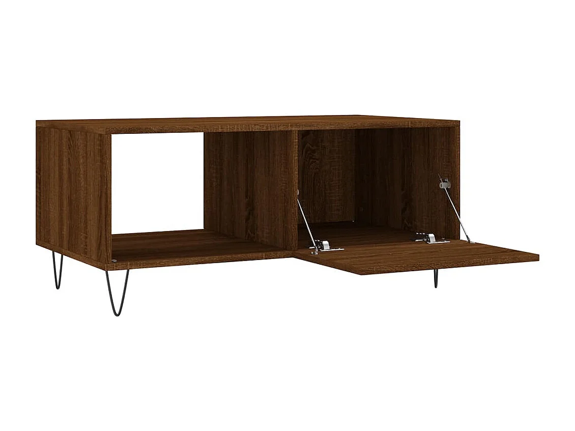 Table basse salon-Table d'appoint chêne marron 90x50x40 cm bois d'ingénierie SHL57195