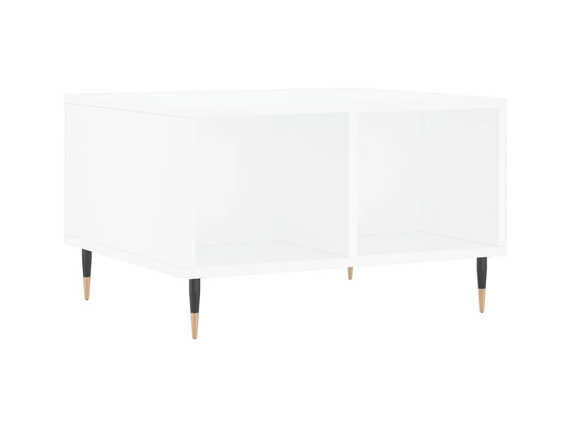Mesa de centro | Mesa auxiliar madera de ingeniería y metal negro 70x50x50 cm SHL2747