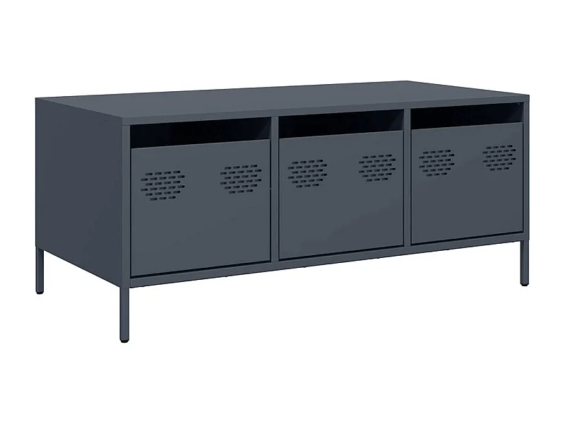 Mesa de centro-Mesa auxiliar madera maciza de pino negro 80x55x40,5 cm SHL37551