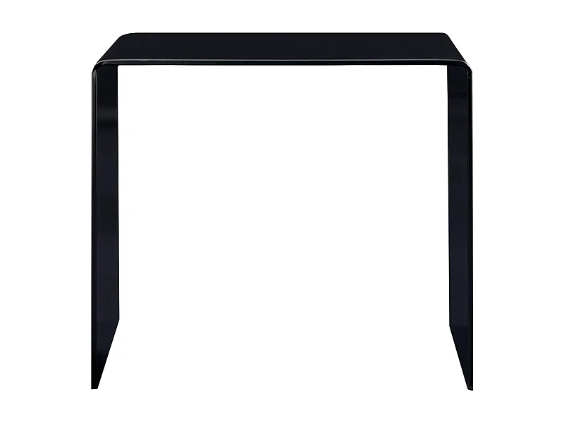 Table basse salon-Table d'appoint Noir 50x50x45 cm Verre trempé SHL46339