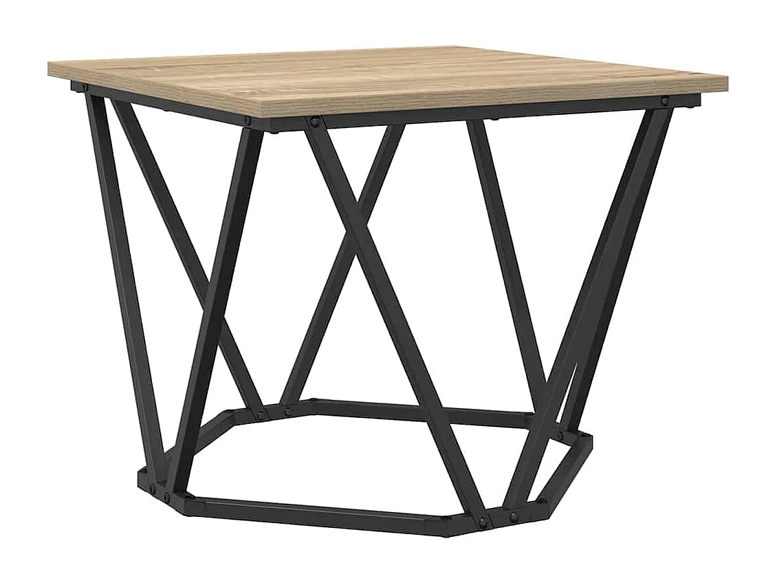 Tables basses-Tables d'appoint 3 pièces en bois d'ingénierie chêne Sonoma SHL35978