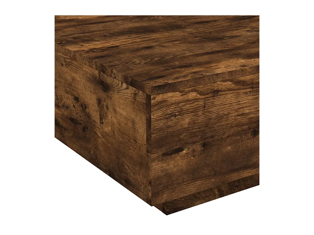 Mesa de centro-Mesa auxiliar de madera de ingeniería negra 40x40x43 cm SHL2569