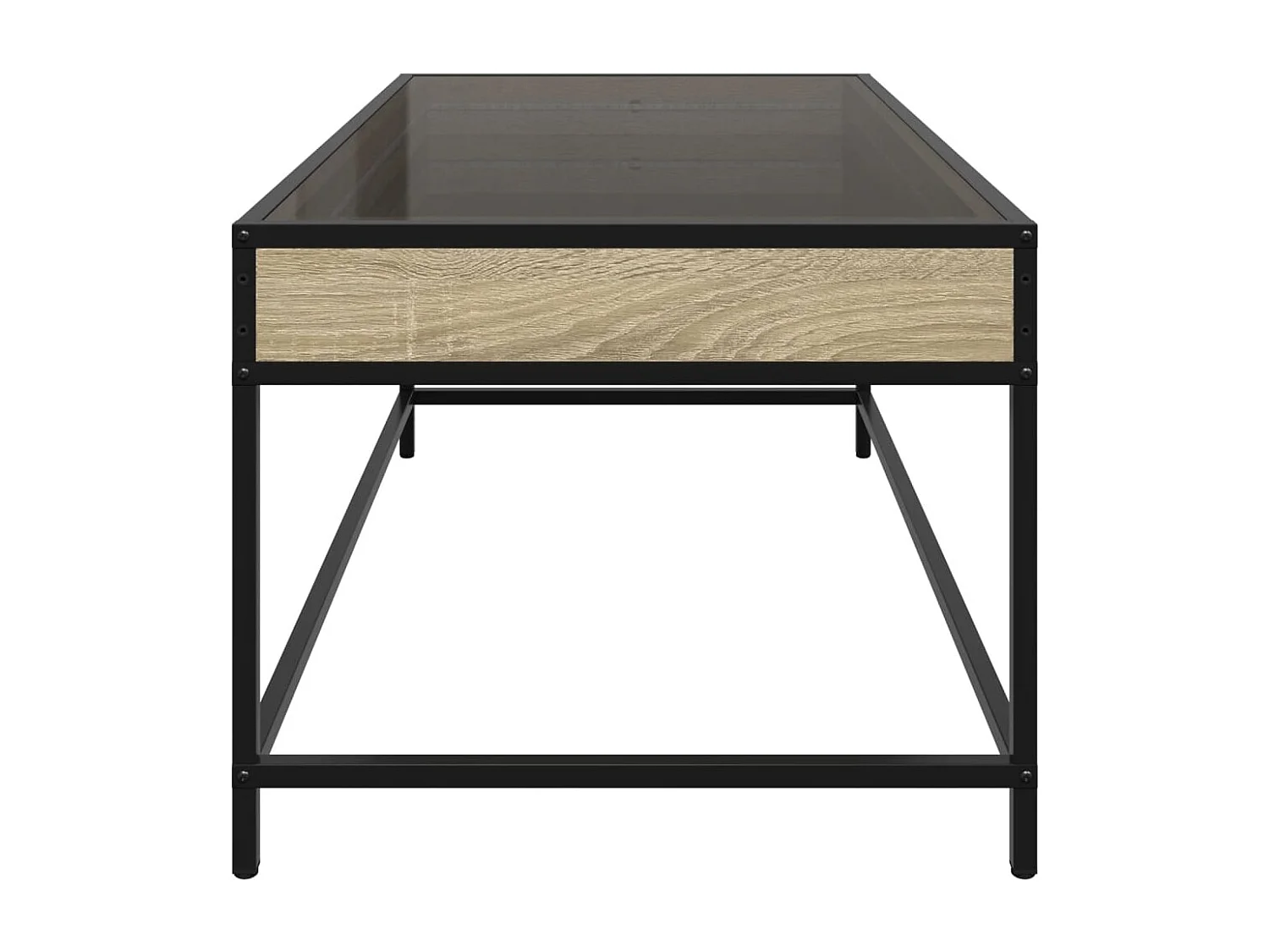 Table basse salon-Table d'appoint avec LED infini chêne sonoma 90x50x41 cm SHL37520