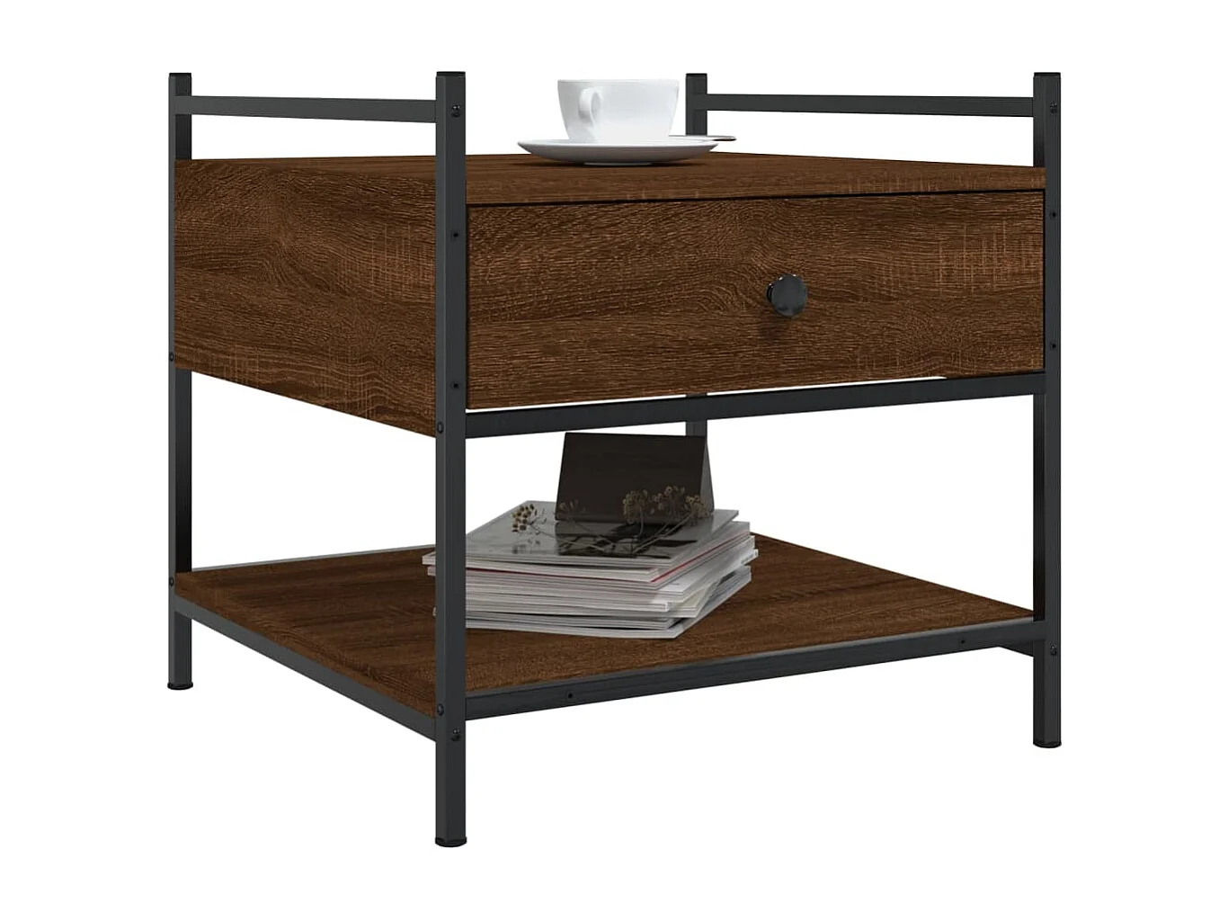 Couchtisch-Wohnzimmertisch-Beistelltische Braun Eichen-Optik 50x50x50 cm Holzwerkstoff SHL98246