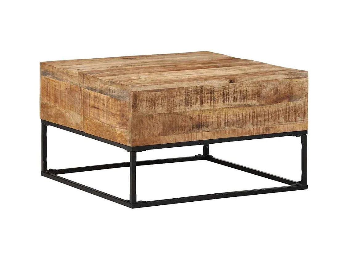 Table basse salon-Table d'appoint 68x68x41 cm Bois de manguier brut SHL68447