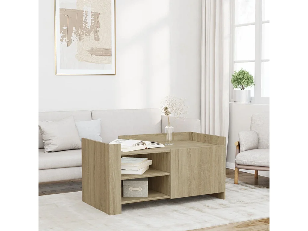 Mesa de centro-Mesa auxiliar madera maciza de mango 50x50x35 cm SHL3939