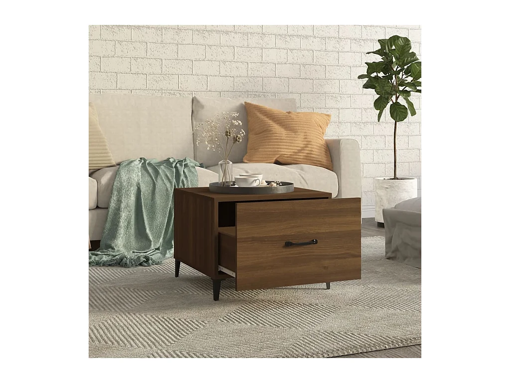 Mesa de centro | Mesa auxiliar madera contrachapada negro 90x44,5x45 cm SHL2801