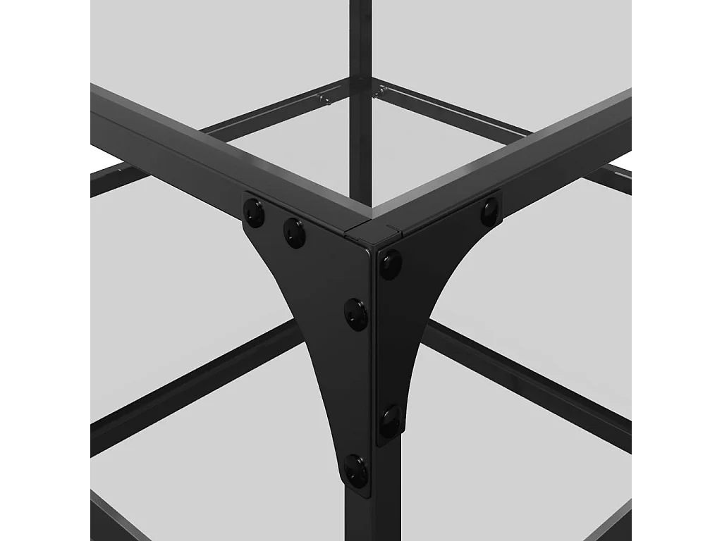 Couchtisch mit Glasplatte Transparent 50x50x45 cm Stahl SHL31122