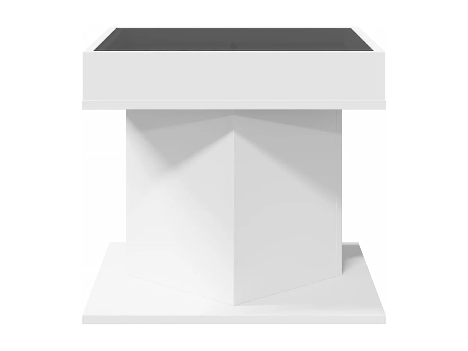 Mesa de centro-Mesa auxiliar madera contrachapada roble ahumado 80x50x36 cm SHL2366