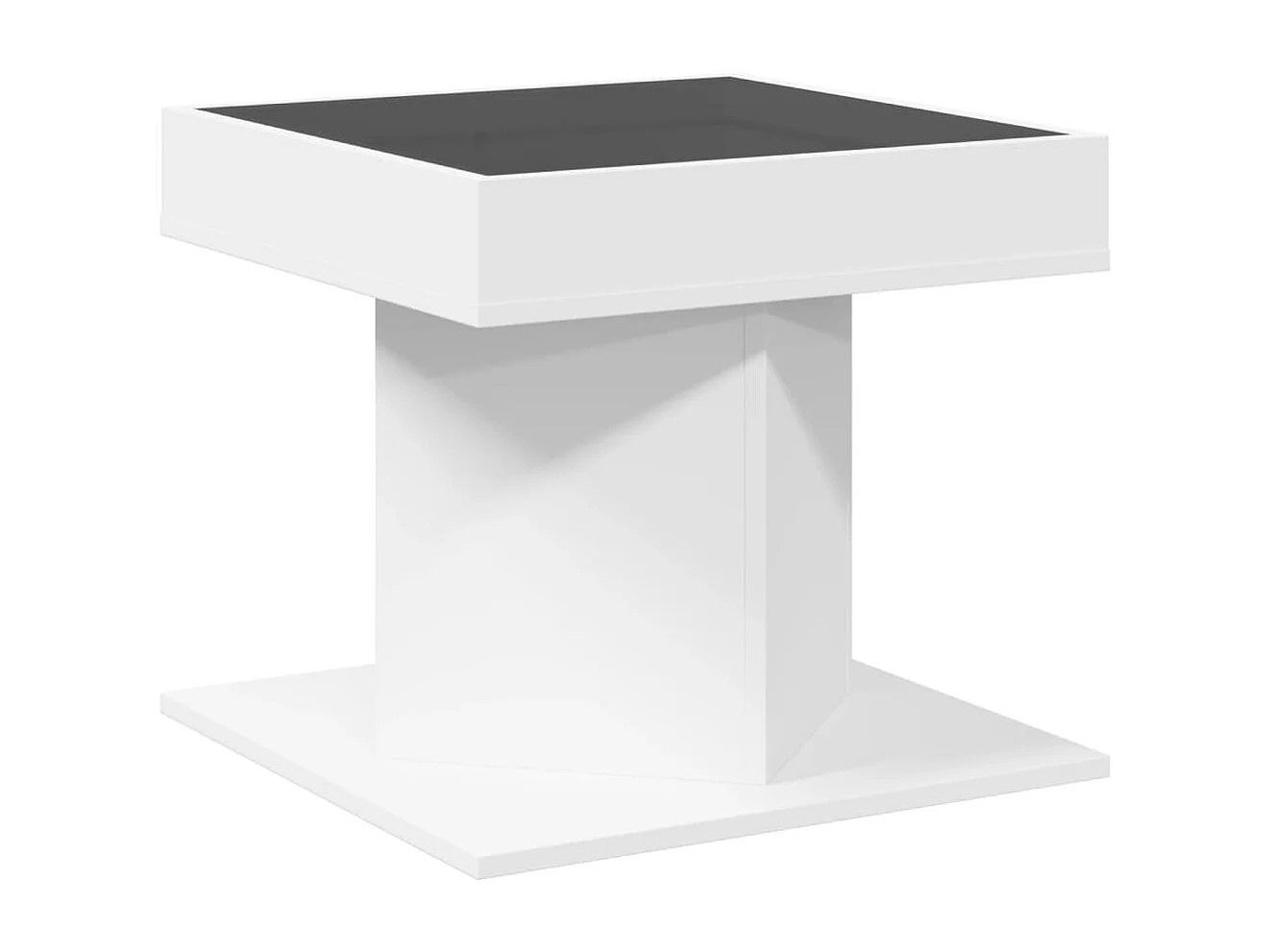 Mesa de centro-Mesa auxiliar madera contrachapada roble ahumado 80x50x36 cm SHL2366