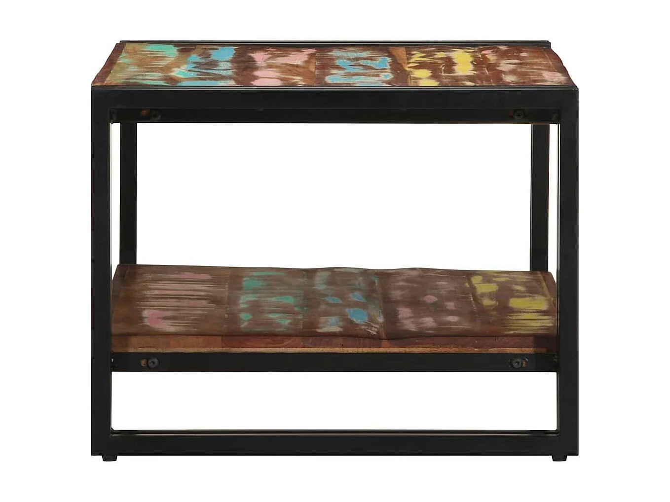 Table basse salon-Table d'appoint multicolore 70x50x38 cm bois de récupération massif SHL37743