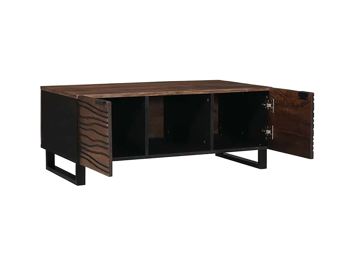 Table basse salon-Table d'appoint 100x54x40cm Bois massif et matériaux dérivés du bois SHL10868
