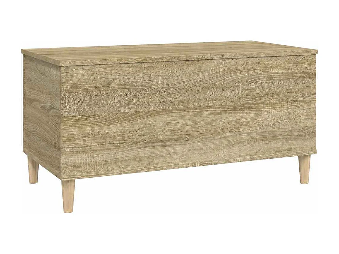 Mesa de centro | Mesa auxiliar madera contrachapada roble ahumado 90x50x40 cm SHL189822