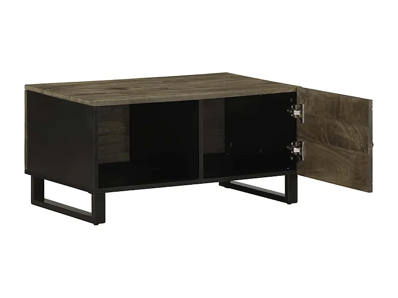 Table basse salon-Table d'appoint noir 80x50x40 cm bois massif de manguier SHL14800