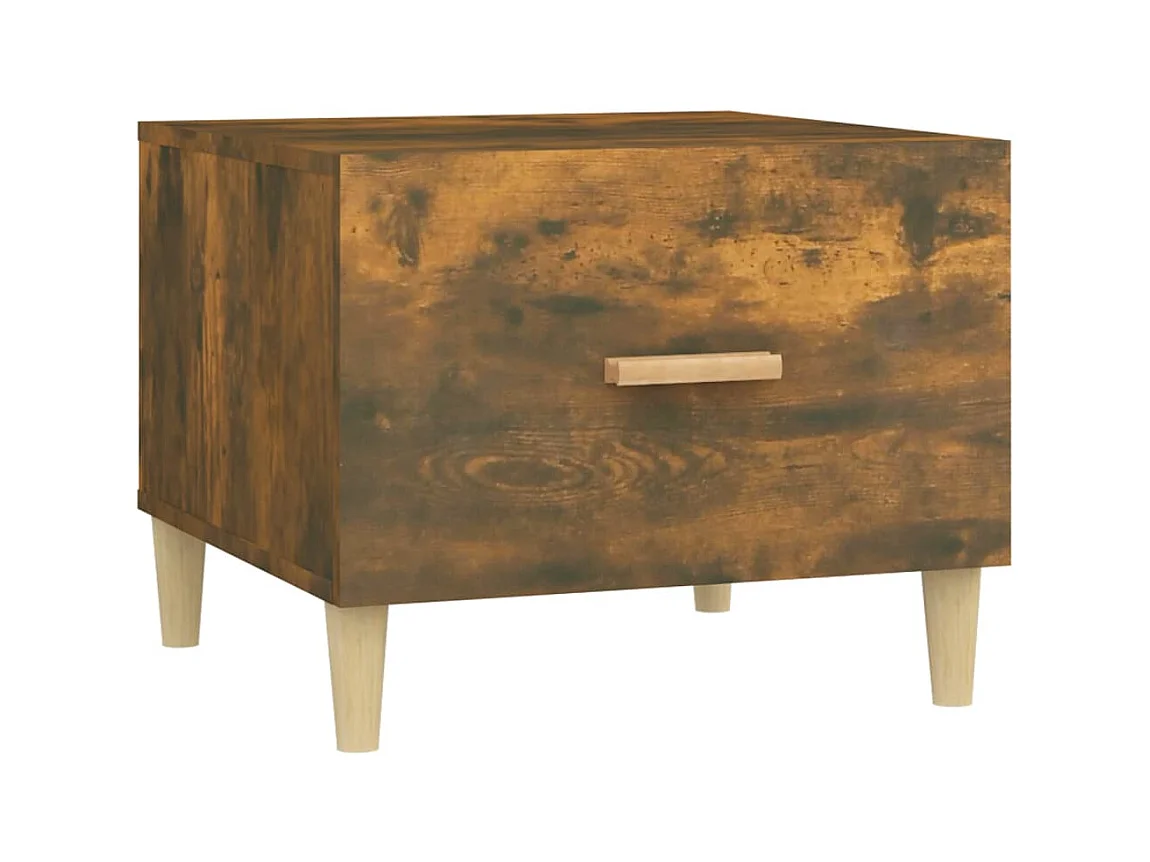 Mesa de centro | Mesa auxiliar madera contrachapada negro 60x50x36,5 cm SHL3208