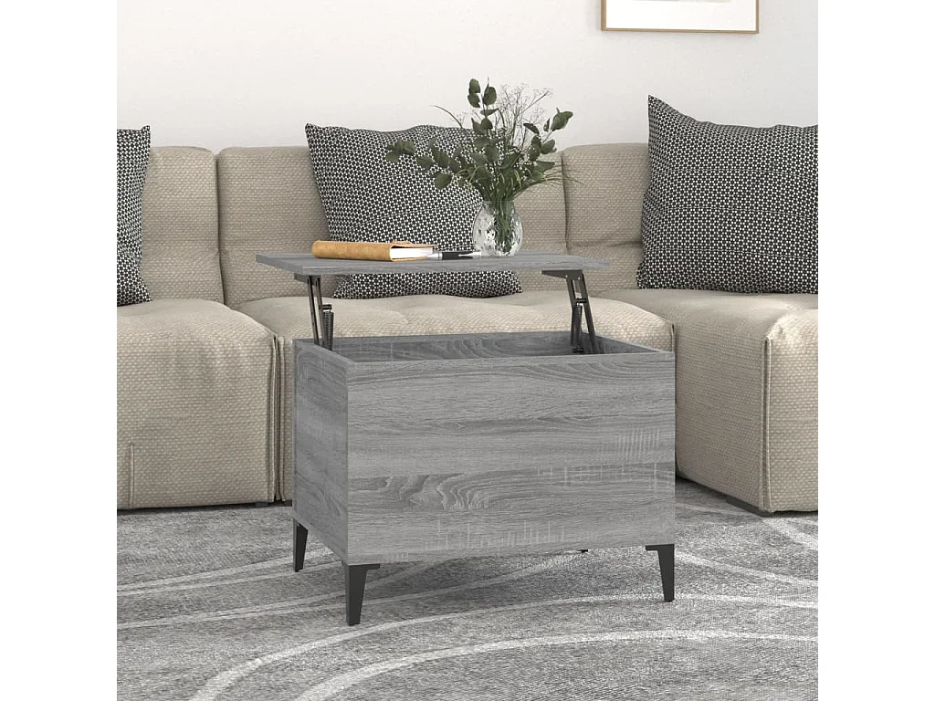 Couchtisch-Wohnzimmertisch-Beistelltische Grau Sonoma 60x44,5x45 cm Holzwerkstoff SHL28856