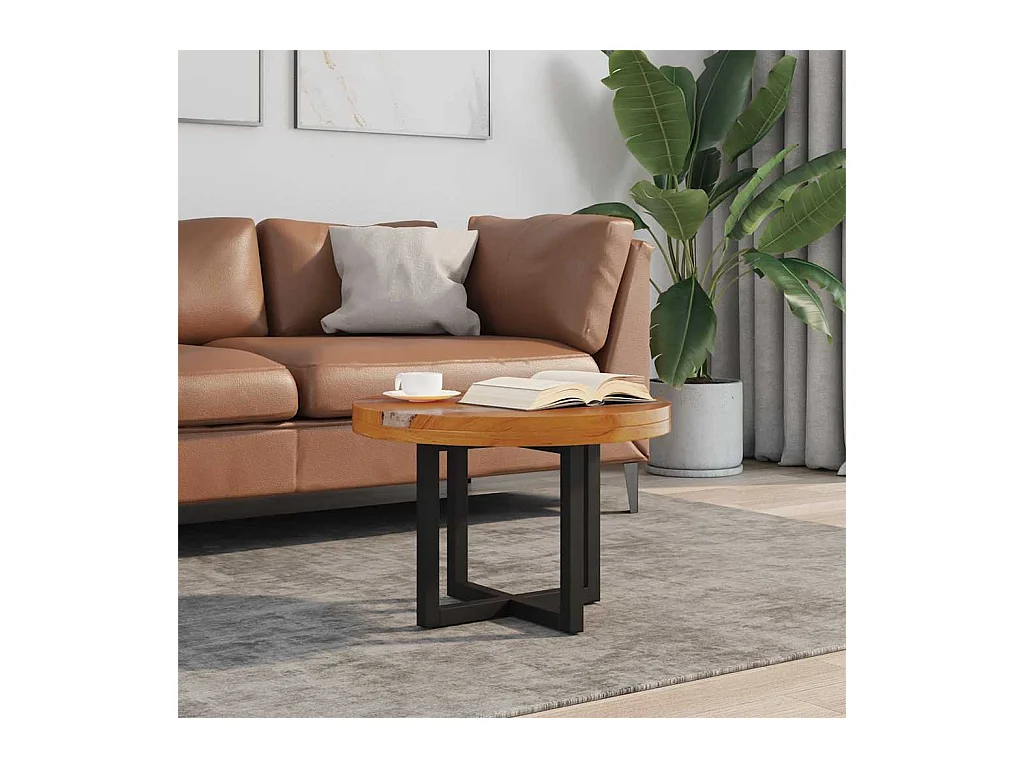 Mesa de centro | Mesa auxiliar salon de madera contrachapada negro 55x35x66 cm SHL486