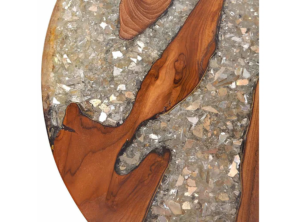 Mesa de centro | Mesa auxiliar salon de madera contrachapada negro 55x35x66 cm SHL486