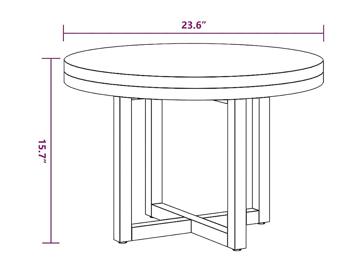 Mesa de centro | Mesa auxiliar salon de madera contrachapada negro 55x35x66 cm SHL486