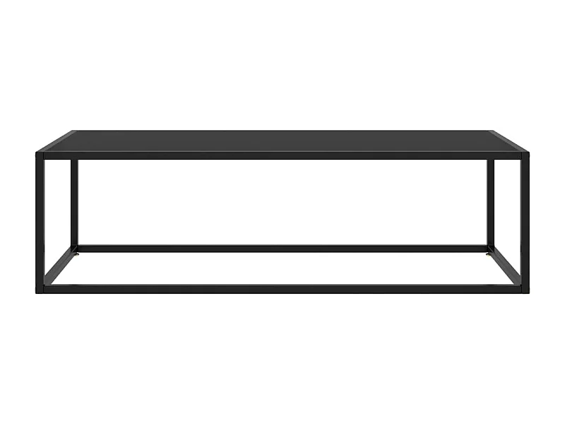 Table basse salon-Table d'appoint Noir avec verre noir 120x50x35 cm SHL68171