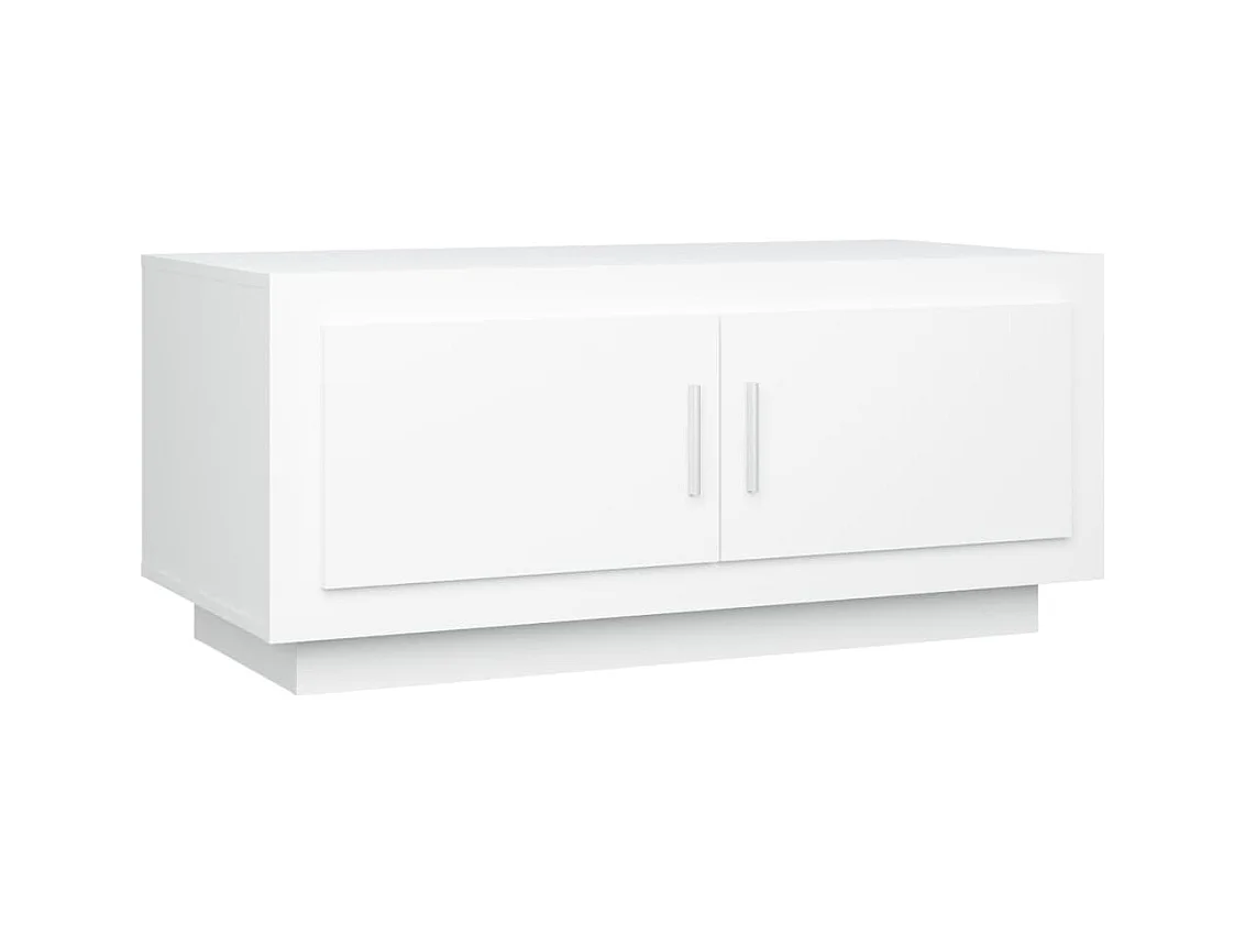 Table basse salon-Table d'appoint blanc 102x50x45 cm bois d'ingénierie SHL29104