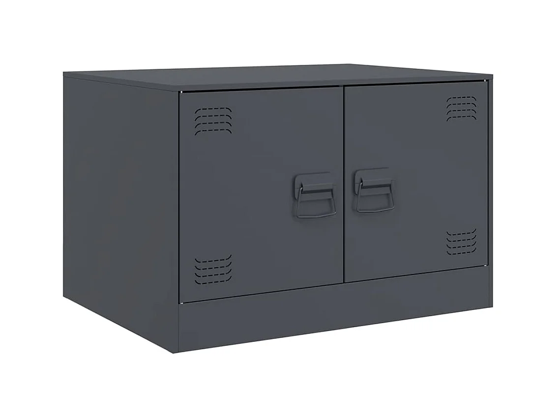 Table basse salon-Table d'appoint anthracite 67x50x44 cm acier SHL93522