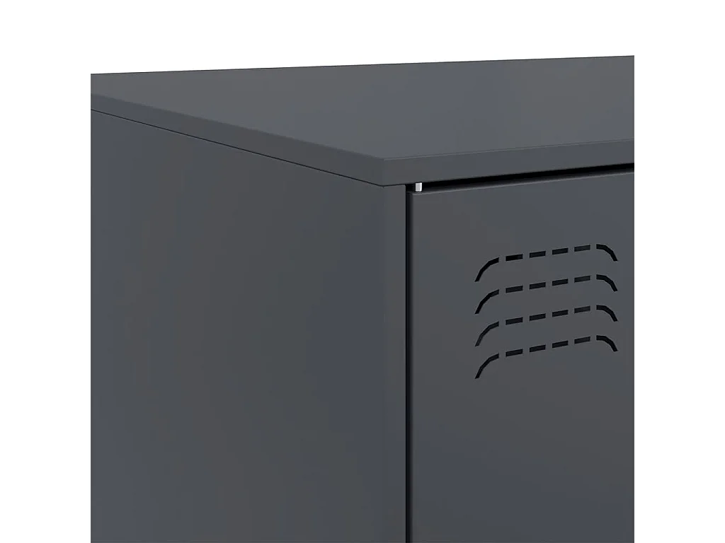 Table basse salon-Table d'appoint anthracite 67x50x44 cm acier SHL93522