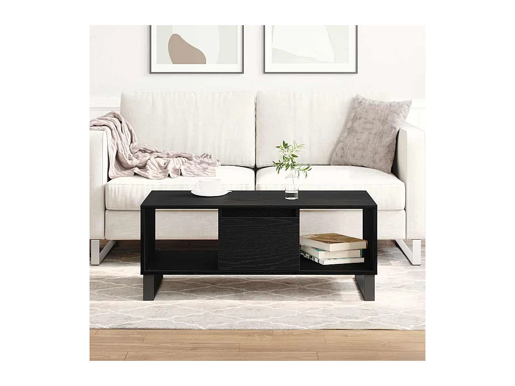 Mesa de centro | Mesa de apoio with Drawer Carvalho preto 90x50x36.5 cm