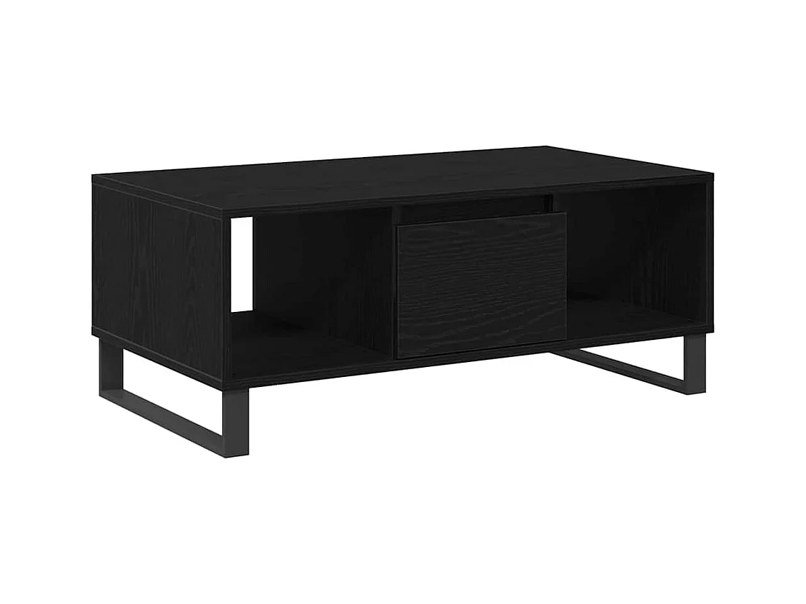 Table basse salon-Table d'appoint Chêne noir 90x50x36,5 cm Bois reconstitué SHL35072