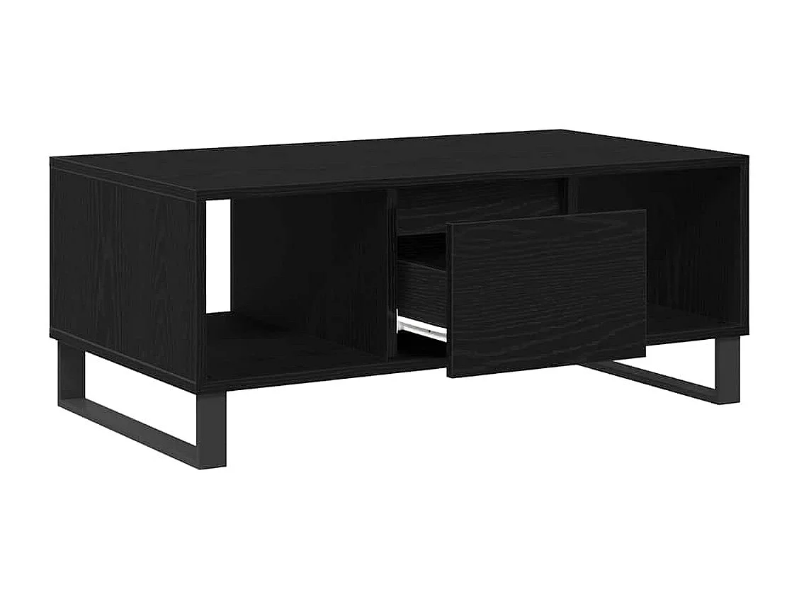 Couchtisch-Wohnzimmertisch-Beistelltische Schwarz Eichen-Optik 90x50x36,5 cm Holzwerkstoff SHL10648