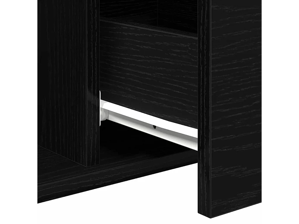 Couchtisch-Wohnzimmertisch-Beistelltische Schwarz Eichen-Optik 90x50x36,5 cm Holzwerkstoff SHL10648