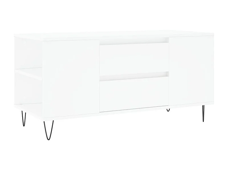 Mesa de centro | Mesa auxiliar superficie vidrio transparente acero 40x40x40 cm SHL3807