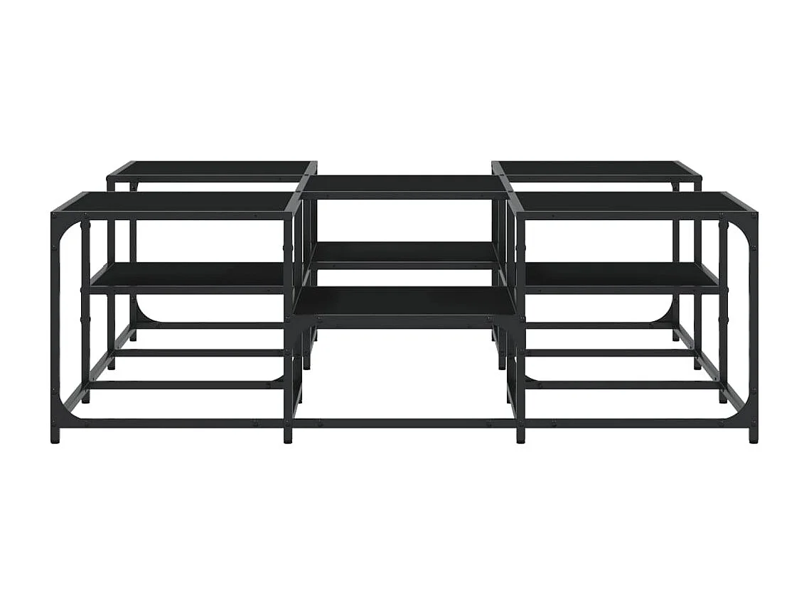 Couchtisch-Wohnzimmertisch-Beistelltische Schwarz 121x121x40 cm Holzwerkstoff SHL23200