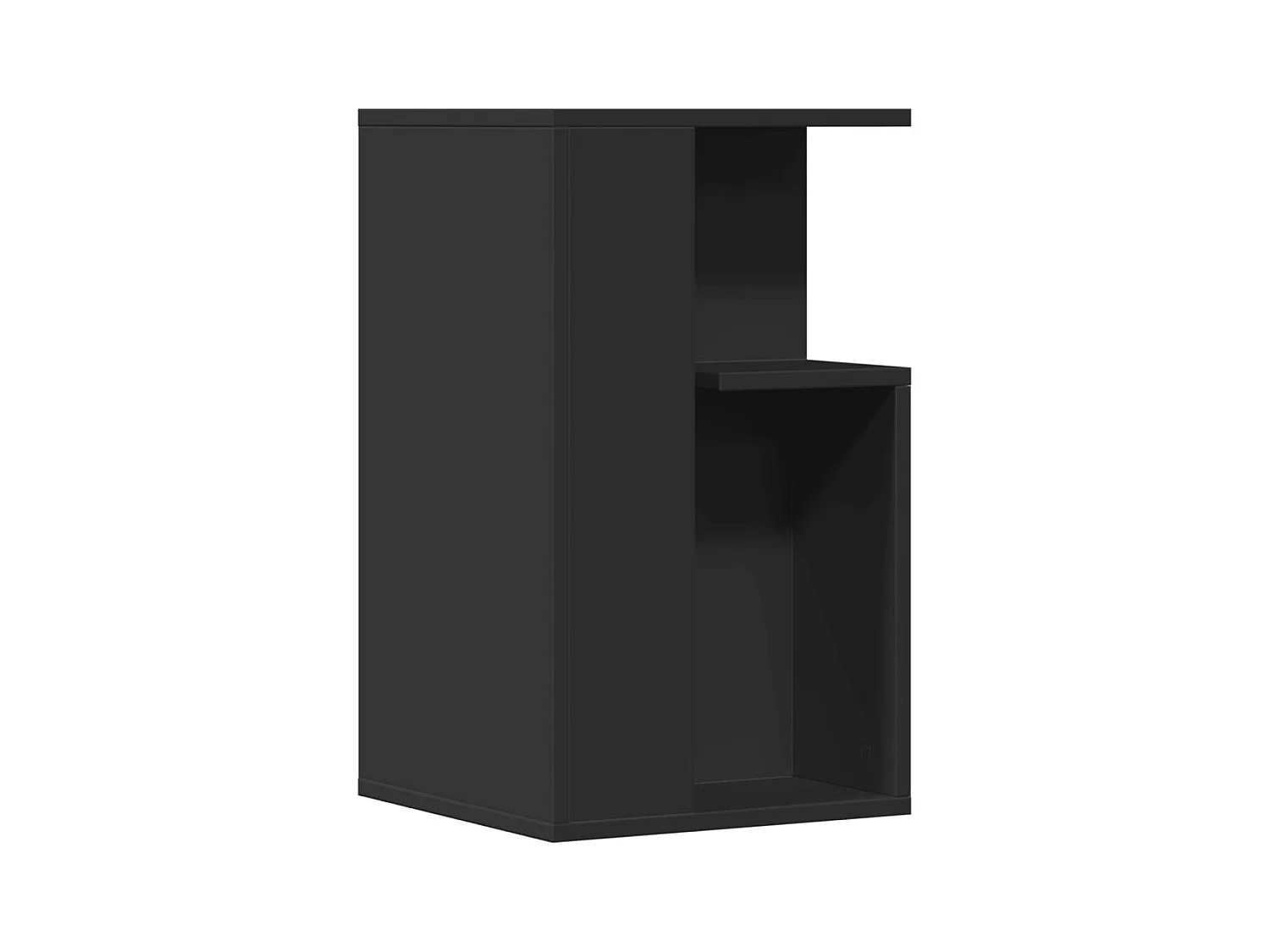 Mesa de centro-Mesa auxiliar de madera maciza de pino gris 55x56x32 cm SHL2580