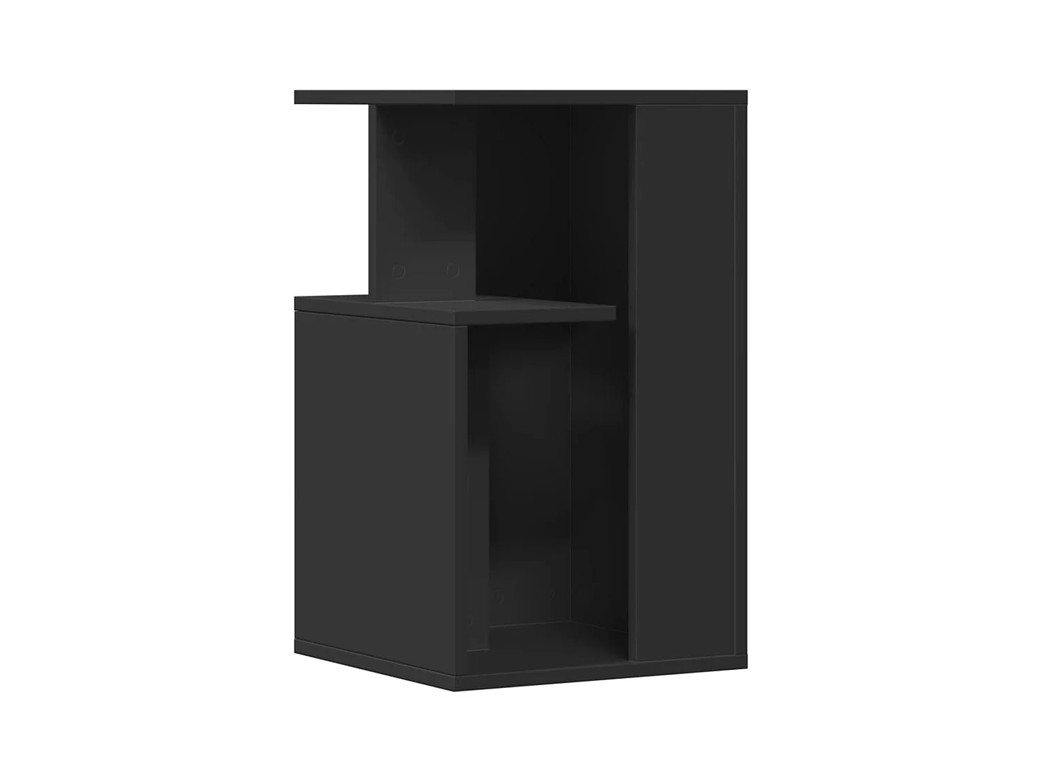 Mesa de centro-Mesa auxiliar de madera maciza de pino gris 55x56x32 cm SHL2580